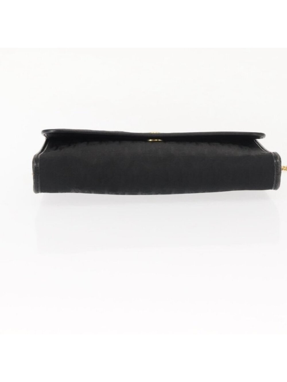 EX00335 Authentic Christian Dior Trotter Canvas Chain Shoulder Bag Black Gold - Picture 12 of 16